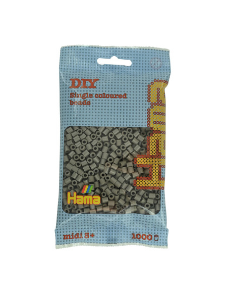 Ha207-117,Margele de calcat Hama midi gri cenusiu 1000 buc in pungulita