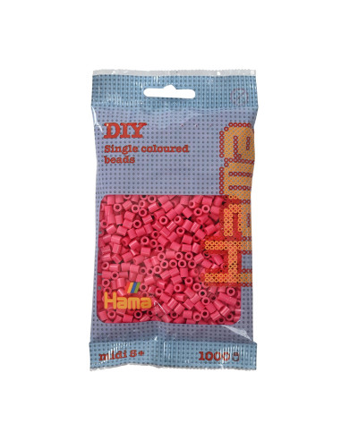 Ha207-121,Margele de calcat Hama midi roz fucsia 1000 buc in pungulita
