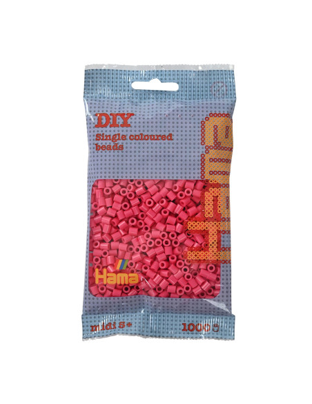 Ha207-121,Margele de calcat Hama midi roz fucsia 1000 buc in pungulita
