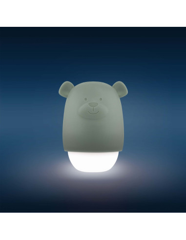 ZA-BENNY-02,Lampa de veghe cu senzor de lumina Benny the Bear, Zazu Kids, Verde