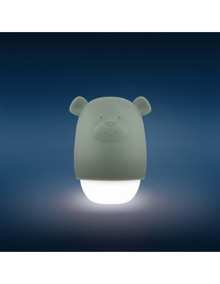 ZA-BENNY-02,Lampa de veghe cu senzor de lumina Benny the Bear, Zazu Kids, Verde