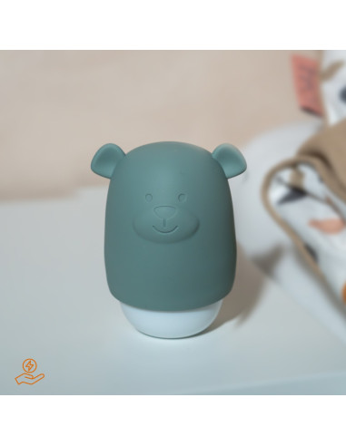 ZA-BENNY-02,Lampa de veghe cu senzor de lumina Benny the Bear, Zazu Kids, Verde