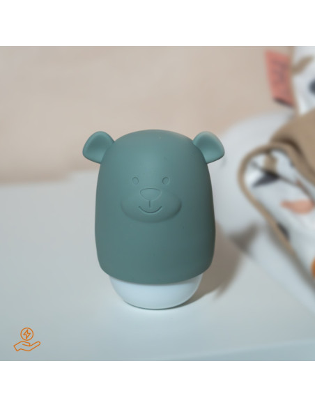 ZA-BENNY-02,Lampa de veghe cu senzor de lumina Benny the Bear, Zazu Kids, Verde