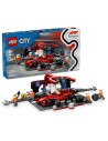 LEGO-60443,Lego City Boxa Si Mecanici F1 Cu Masina Ferrari 60443