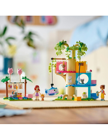 LEGO-42666,Lego Friends Petrecere De Ziua De Nastere A Pisicii Si Casuta In Copac 42666
