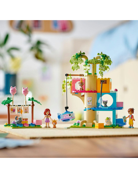 LEGO-42666,Lego Friends Petrecere De Ziua De Nastere A Pisicii Si Casuta In Copac 42666