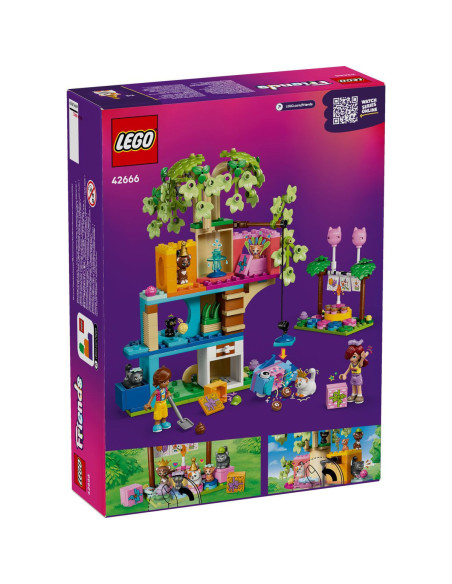 LEGO-42666,Lego Friends Petrecere De Ziua De Nastere A Pisicii Si Casuta In Copac 42666