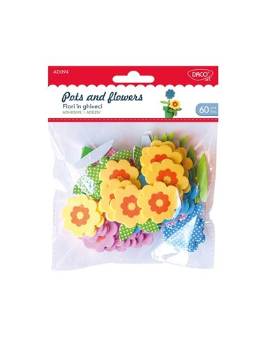 Accesorii craft - AD094 flori in ghiveci spuma aa