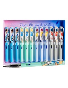 Set 12 stilouri din plastic cu cerneala termosensibila si penita ascunsa 16317, Anime football