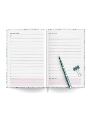 Agenda A5 nedatata ArtPress, 100 file, 80g/mp, Motiv letters