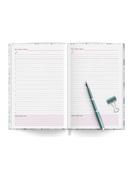 Agenda A5 nedatata ArtPress, 100 file, 80g/mp, Motiv letters