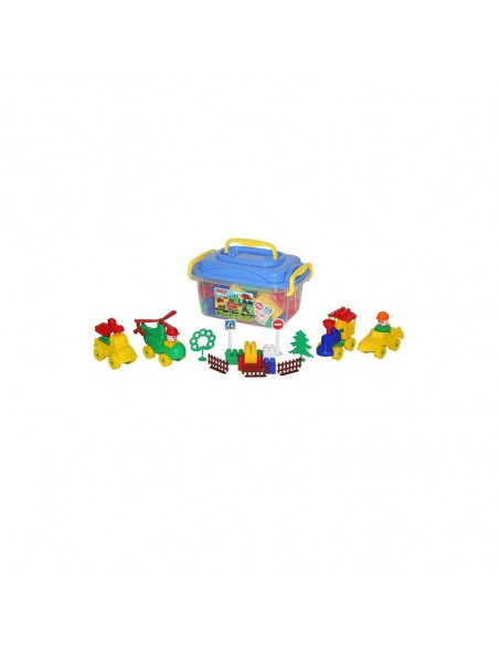 Set cuburi+jucarii, 128pcs/cutie, 37x24x21 cm, POLESIE,56153 Set cuburi+jucarii, 128pcs/cutie, 37x24x21 cm, POLESIE,56153