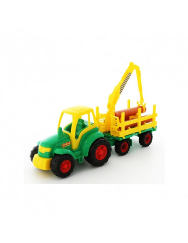 Tractor cu remorca lemne - Champion, 68x22x26 cm