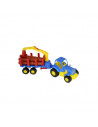 Tractor cu remorca + lemne - Hardy, 48x13x20 cm