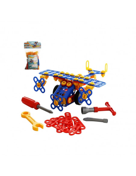 Avion de asamblat - 144 piese, 13x10x19 cm, Polesie,ROB-55019