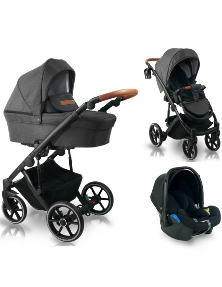 Carucior copii 3 in 1, reversibil, 0-36 luni, Bexa Line Deep