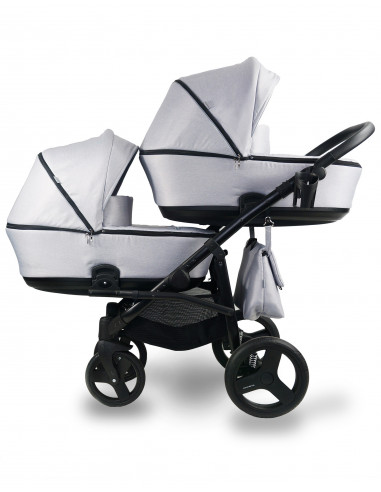CARUCIOR COPII GEMENI TANDEM 2 IN 1, Bexa LUX, Grey,BexaDuo01