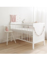 Patut bebe din lemn masiv, Country Alb, 120 x 60