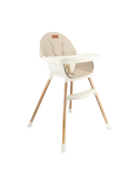 KC-KRKA00035,Scaun de masa copii momi reki, piele ecologica, beige