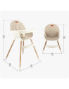 KC-KRKA00035,Scaun de masa copii momi reki, piele ecologica, beige