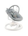 KC-BULE00040,Balansoar electric pentru bebelusi cu sezut rotativ 360 grade, momi pearl - grey
