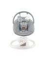 KC-BULE00040,Balansoar electric pentru bebelusi cu sezut rotativ 360 grade, momi pearl - grey