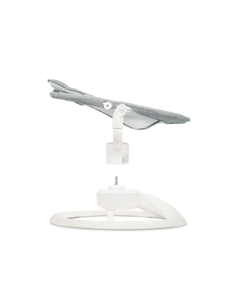 KC-BULE00040,Balansoar electric pentru bebelusi cu sezut rotativ 360 grade, momi pearl - grey