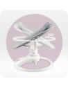 KC-BULE00040,Balansoar electric pentru bebelusi cu sezut rotativ 360 grade, momi pearl - grey
