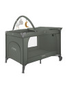 KC-LOZE00025,Patut pliabil cu doua nivele si masuta de infasat, 60x120 cm, momi, belove plus - green
