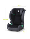 BN-LO-IGO_I-SIZE_GREY_GRAPHITE,Scaun auto, Lionelo, i-Size Igo, 100- 150 cm, Cu isofix, Protectie laterala, Ajustare spatar in 2
