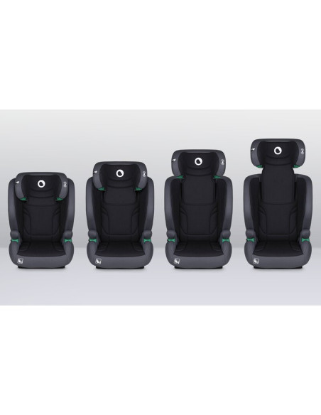 BN-LO-IGO_I-SIZE_GREY_GRAPHITE,Scaun auto, Lionelo, i-Size Igo, 100- 150 cm, Cu isofix, Protectie laterala, Ajustare spatar in 2