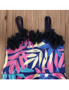 UP-drl47l26,Costum de baie mov cu frunze si floricele aplicate Drool (Marime: 130)