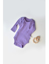 UP-BC-CSYR4302-3,Body Bebe Unisex cu maneca lunga din 95% bumbac organic cu 5% elastan - Mov, BabyCosy (Marime: 3-6 Luni)