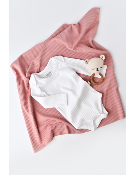 UP-BC-CSYR4307-9,Body Bebe Unisex cu maneca lunga din 95% bumbac organic cu 5% elastan - Alb, BabyCosy (Marime: 9-12 luni)