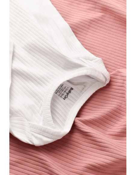 UP-BC-CSYR4307-9,Body Bebe Unisex cu maneca lunga din 95% bumbac organic cu 5% elastan - Alb, BabyCosy (Marime: 9-12 luni)