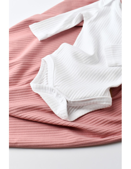 UP-BC-CSYR4307-9,Body Bebe Unisex cu maneca lunga din 95% bumbac organic cu 5% elastan - Alb, BabyCosy (Marime: 9-12 luni)