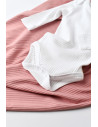 UP-BC-CSYR4307-9,Body Bebe Unisex cu maneca lunga din 95% bumbac organic cu 5% elastan - Alb, BabyCosy (Marime: 9-12 luni)