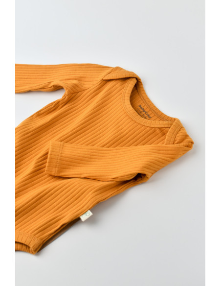 UP-BC-CSYR4308-9,Body Bebe Unisex cu maneca lunga din 95% bumbac organic cu 5% elastan - Sofran, BabyCosy (Marime: 9-12 luni)