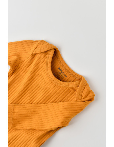 UP-BC-CSYR4308-9,Body Bebe Unisex cu maneca lunga din 95% bumbac organic cu 5% elastan - Sofran, BabyCosy (Marime: 9-12 luni)