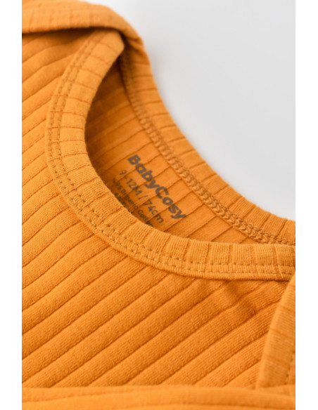 UP-BC-CSYR4308-9,Body Bebe Unisex cu maneca lunga din 95% bumbac organic cu 5% elastan - Sofran, BabyCosy (Marime: 9-12 luni)