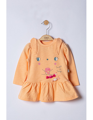 UP-tgs_4047_11,Rochita Sweets pentru fetite, Tongs baby (Culoare: Somon, Marime: 6-9 luni)