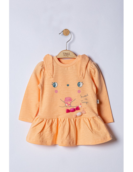 UP-tgs_4047_11,Rochita Sweets pentru fetite, Tongs baby (Culoare: Somon, Marime: 6-9 luni)