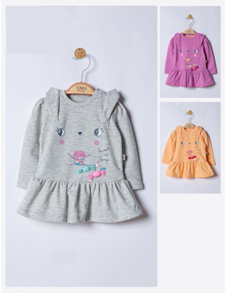 UP-tgs_4047_11,Rochita Sweets pentru fetite, Tongs baby (Culoare: Somon, Marime: 6-9 luni)
