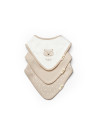 UP-BC-CSY8128,Set de 3 bavete pentru nou nascut, 100% bumbac organic, TeddyBear, BabyCosy