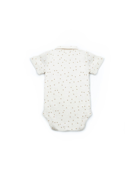 UP-BC-CSYM7100-6,Set 2 body-uri cu guler TeddyBear, BabyCosy, 100% bumbac (Marime: 6-9 luni)
