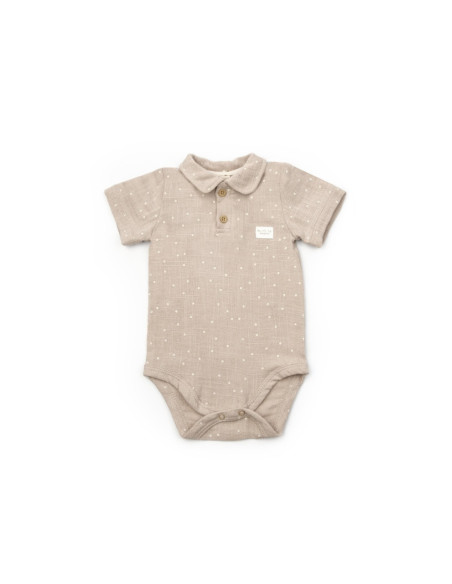 UP-BC-CSYM7100-6,Set 2 body-uri cu guler TeddyBear, BabyCosy, 100% bumbac (Marime: 6-9 luni)