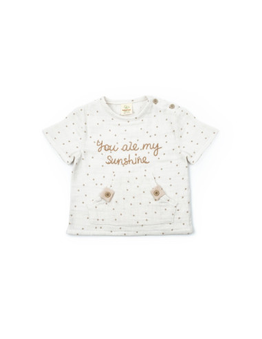UP-BC-CSYM7101-18,Set tricou cu pantaloni scurti TeddyBear, 100% bumbac organic, BabyCosy (Marime: 18-24 Luni)