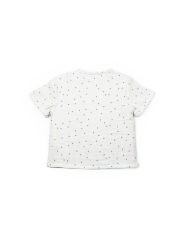 UP-BC-CSYM7101-18,Set tricou cu pantaloni scurti TeddyBear, 100% bumbac organic, BabyCosy (Marime: 18-24 Luni)