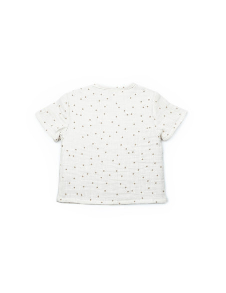 UP-BC-CSYM7101-18,Set tricou cu pantaloni scurti TeddyBear, 100% bumbac organic, BabyCosy (Marime: 18-24 Luni)