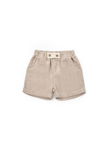 UP-BC-CSYM7101-18,Set tricou cu pantaloni scurti TeddyBear, 100% bumbac organic, BabyCosy (Marime: 18-24 Luni)